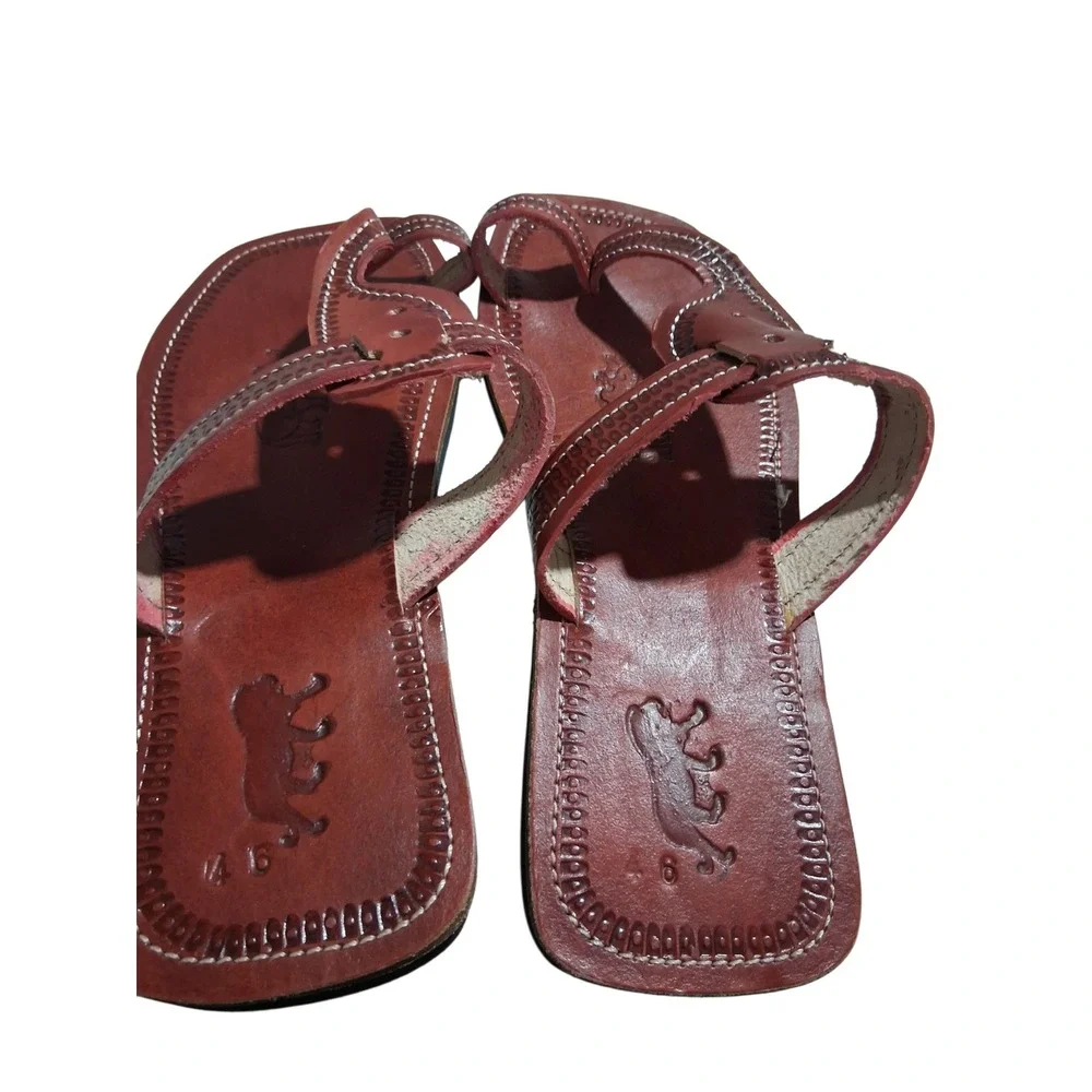 Maasai Hand Crafted Leather Men's size 12 (46) African Summer Heat Beach Sandals
